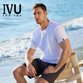 【IVU新品【U品T系列】男士圆领上衣棉桑蚕丝舒适打底衫