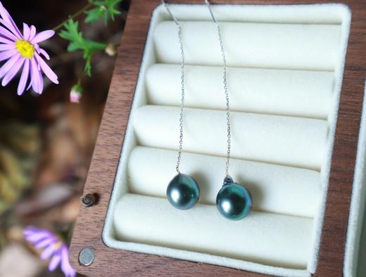 【流云】大溪地黑珍珠耳饰 商品图1