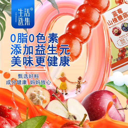【生活选集】蓝莓山楂糖葫芦  110克（11克*10个）*4盒 商品图1