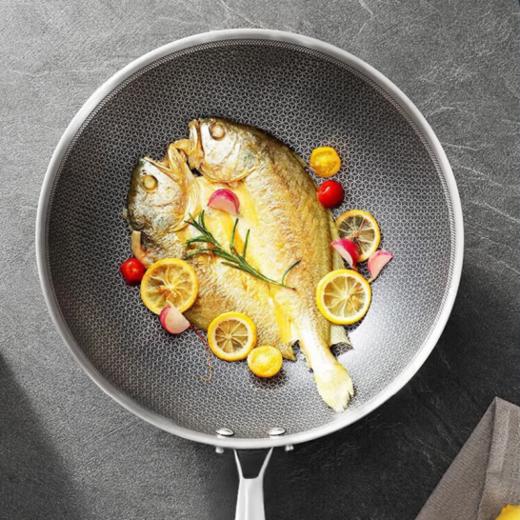 SUPOR苏泊尔轻量晶纹不锈钢炒锅炒锅家用316L不锈钢炒锅CC32JL1  32CM 商品图4