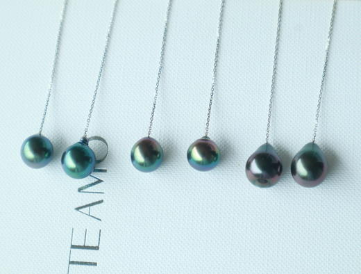 【流云】大溪地黑珍珠耳饰 商品图3