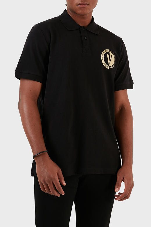 【特惠秒】VERSACE 范思哲 男士徽章logo图案弹棉短袖Polo T恤 11148 商品图8