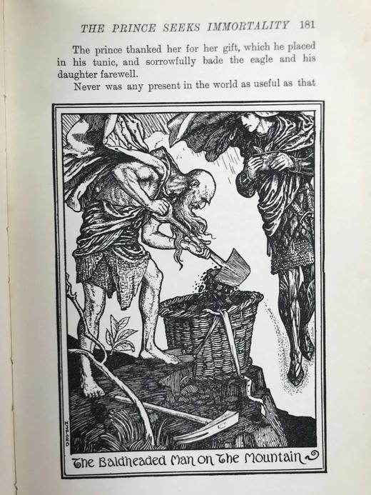 1927年 安德鲁·朗格《绯色童话书》 8幅彩色与大量黑白插图 漆布精装32开 商品图11