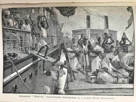 约19世纪后期 斯坦利与非洲 30幅插图 漆布精装32开 商品图13