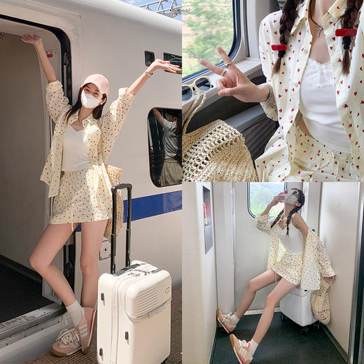 <曾小咸推荐>【甜岛信笺】衬衫+裙裤 商品图0