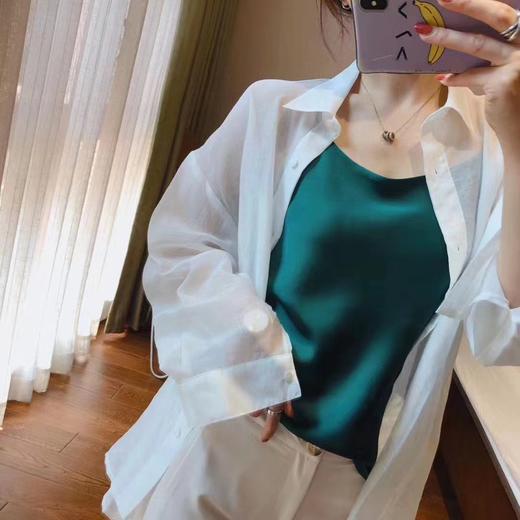 醋酸桑蚕丝缎面系带打底吊气质带背心  华美小V领必备吊带 商品图1