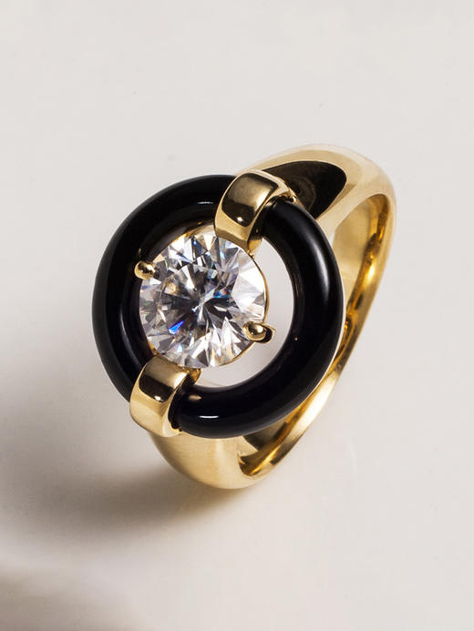 LUCINE 婚礼珠宝情侣求婚订婚结婚戒指1克拉钻戒天然证书钻石定制 商品图3