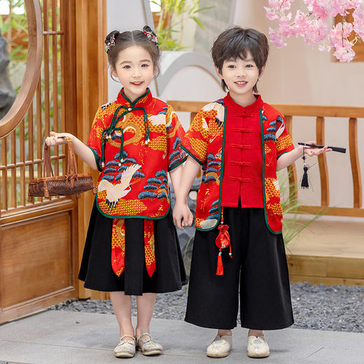 儿童汉服男童中国风古装夏季女童唐装亲子幼儿园小学生民族演出服_ZSY 商品图9