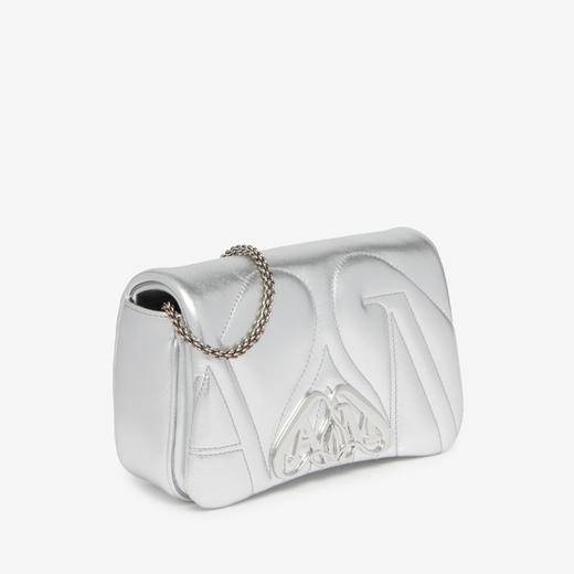 ALEXANDER MCQUEEN 亚历山大.麦昆 女士 Seal 迷你单肩包 银色 777011 1BL0I 1400 商品图1