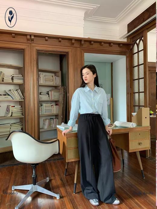 shyshystill/SHY202204009/多巴胺亮色条纹法式好穿百搭清新夏日衬衫 商品图2