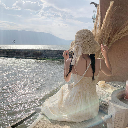 <曾小咸推荐>【莉香恋人】黄色碎花连衣裙+开衫 商品图4