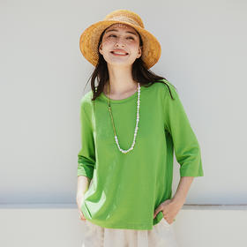 绽放旅行女装347朵/萃取艾草分子抗菌驱蚊棉亲肤宽松短袖T恤上衣