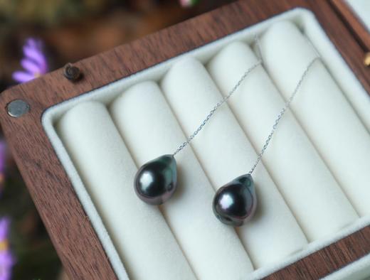 【流云】大溪地黑珍珠耳饰 商品图2