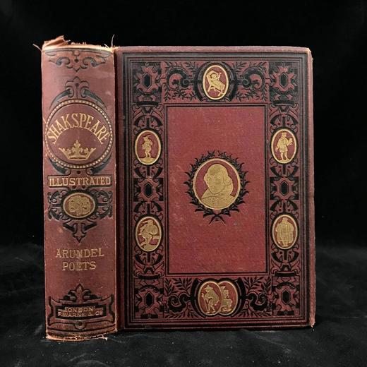 约19世纪后期 莎士比亚作品集 配多幅版画插图 漆布精装32开 商品图0
