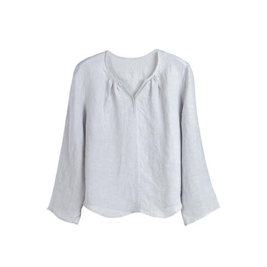 绽放旅行女装522朵/100%汉麻高端宽松文艺休闲百搭防晒衬衫 商品图4