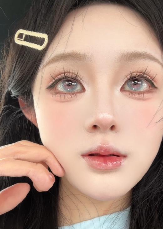 mimipark 半年抛 透光白桃&叙夏晚梦&樱落冰川 渐变 粉灰/粉紫/粉蓝 14.5mm 两片装  商品图12