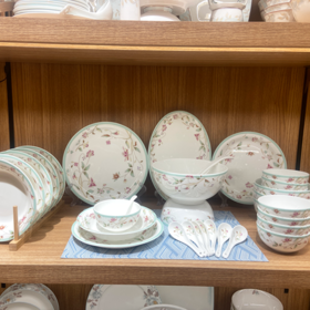 【餐具清仓特惠4折】隆达卡布奇诺8人用32头骨瓷餐具卡布奇诺6人用13头下午茶具