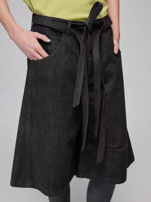 Simple Project/K241500/纯棉原色赤耳双腰带剑道廓形牛仔短裤 商品图1