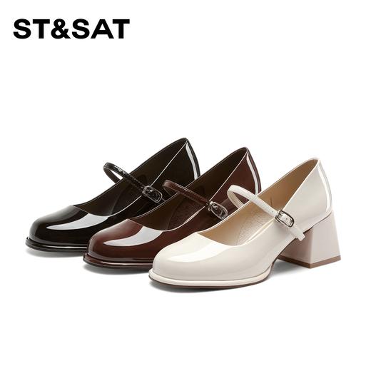 星期六简约圆头粗跟玛丽珍单鞋SSC1111746 商品图13