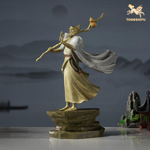 铜师傅 正版授权《少林联名之达摩系列》佛像桌面客厅家居摆件 商品图2