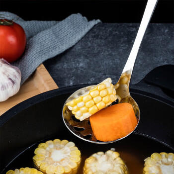 美厨（maxcook）火锅勺 加厚不锈钢汤勺漏勺两件套 玫瑰系列 MCMG-02 /厨具 /厨房小工具 /铲勺 商品图2