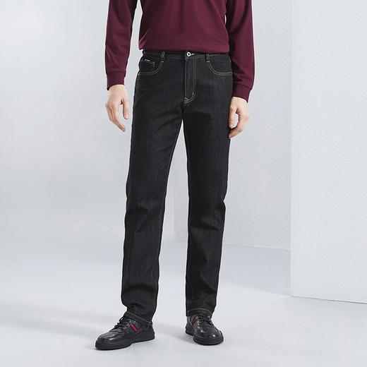 【含桑蚕丝】柒牌直筒牛仔裤男2024春季新款中青年休闲舒适直筒裤	126H72390 商品图1