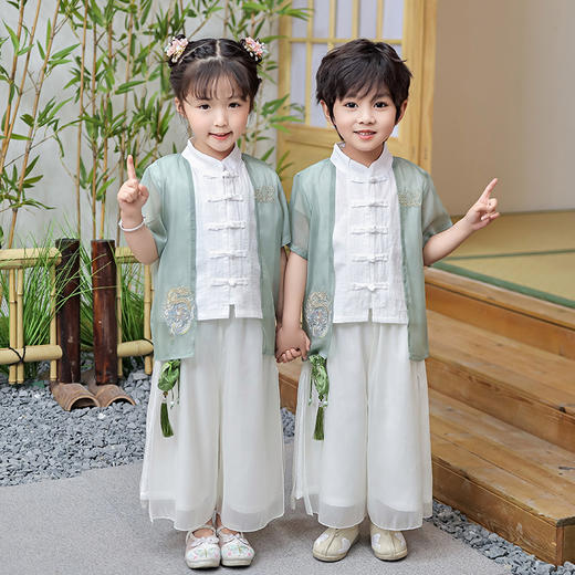 儿童汉服男童中国风古装夏季女童唐装亲子幼儿园小学生民族演出服_ZSY 商品图2