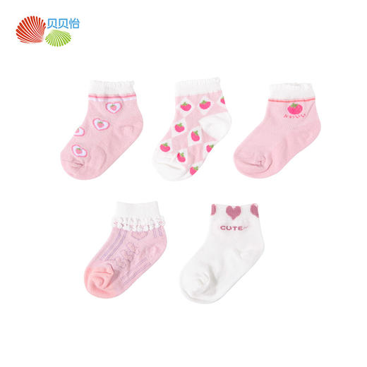 【5双装透气大网眼】24春夏女童网眼袜棉弹舒适趣可爱宝宝袜子 商品图1
