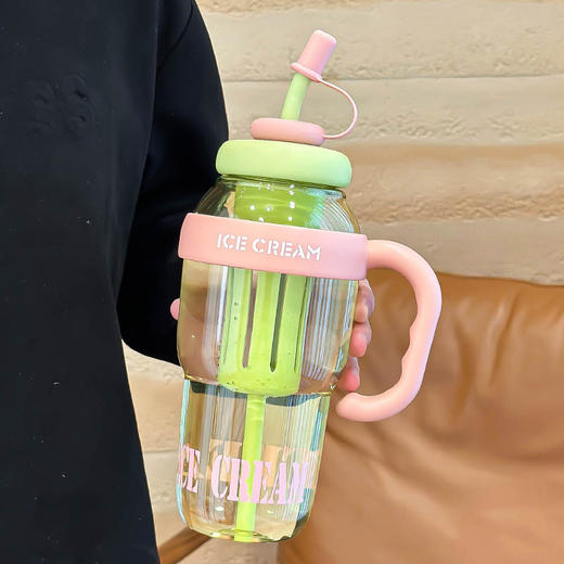 夏天【大容量冰霸杯子】水杯男女新款 办公室学生便携耐高温塑料杯 夏日泡花茶让你爱上喝水 商品图2