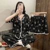 【三件套积木 春夏秋三季必备】韩版睡衣舒适吸汗夏季ins风卡通甜美少女睡衣 商品缩略图0