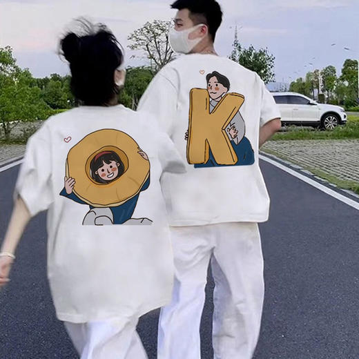 【大码情侣装】特别的ok短袖纯棉 夏季ins潮休闲T恤上衣 情人节 商品图7