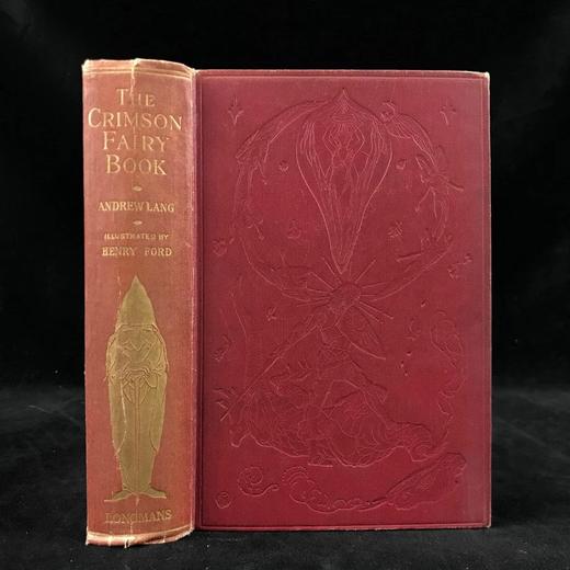 1927年 安德鲁·朗格《绯色童话书》 8幅彩色与大量黑白插图 漆布精装32开 商品图0