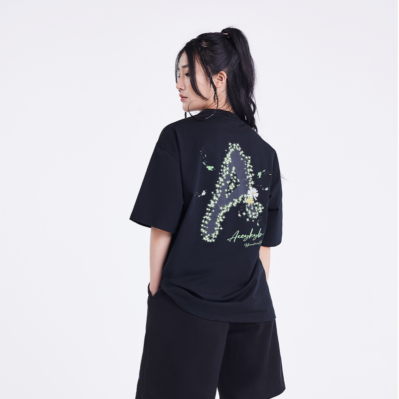 ACEYKYB黄子韬植物乐园T恤中性2025夏季新款手绘印花潮流百搭短袖