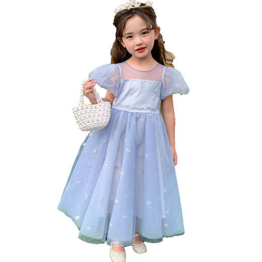 【六一童装】女童表演服艾莎仙女裙新款韩版洋气公主礼服裙 商品图4