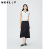 NEELLY纳俪商场同款气质复古赫本风百褶裙通勤高腰显瘦A字半身裙N24052E01177 商品缩略图0