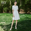 IWY/时尚通勤圆领连衣裙女气质职业装上班族通勤正装裙收腰约会裙Q1087 商品缩略图4
