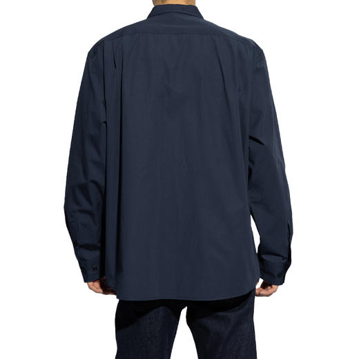 KENZO 高田贤三 男士徽标贴花棉质长袖衬衫 蓝色 FE55 CH414 9LP 77 商品图2