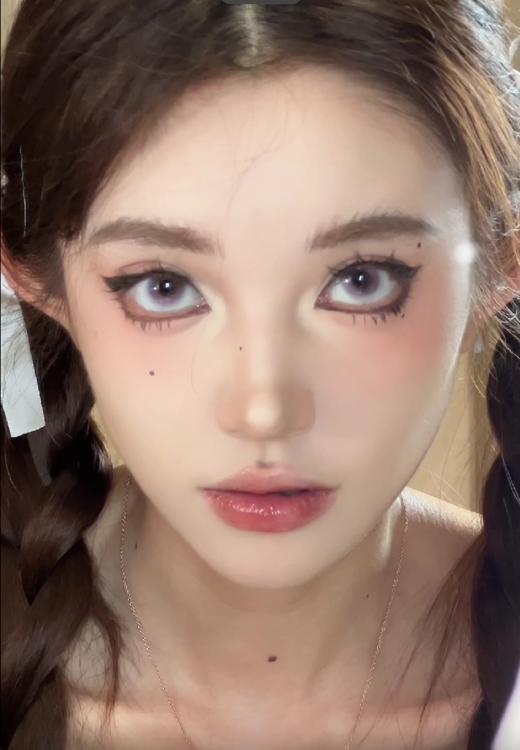 mimipark 半年抛 透光白桃&叙夏晚梦&樱落冰川 渐变 粉灰/粉紫/粉蓝 14.5mm 两片装  商品图7