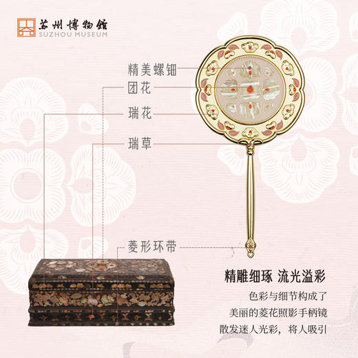 苏州博物馆 菱花照影手柄镜 商品图3