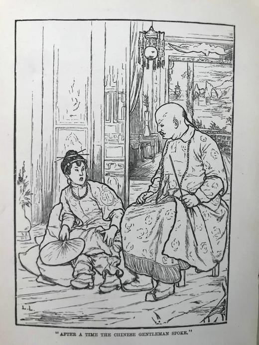 含中国内容！1892年 异国童话故事集 86幅插图 漆布精装32开 商品图5