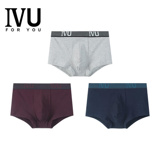 【IVU新品【满分棉】男士平角裤 商品图0