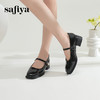 Safiya/索菲娅2024春季新品 复古珍珠一字带方头粗跟玛丽珍浅口单鞋 SF41111138 商品缩略图5