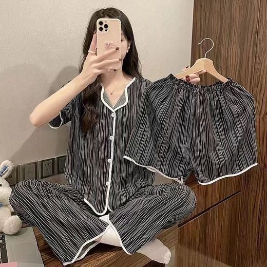 【三件套积木 春夏秋三季必备】韩版睡衣舒适吸汗夏季ins风卡通甜美少女睡衣 商品图9