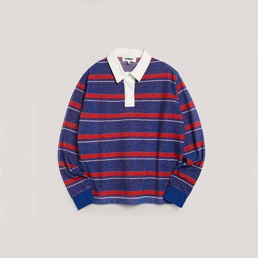 YMC JJ RUGBY SWEATSHIRT 女装棉混纺毛巾布拼色套头卫衣 商品图1