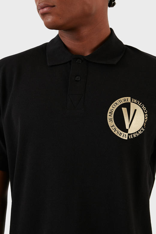 【特惠秒】VERSACE 范思哲 男士徽章logo图案弹棉短袖Polo T恤 11148 商品图11