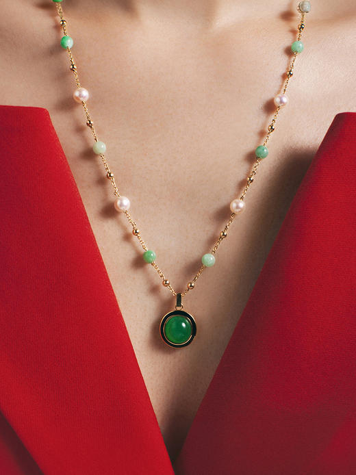 LUCINE 高级珠宝定制18K金红宝石蓝宝石翡翠珍珠项链戒指耳环订制 商品图0