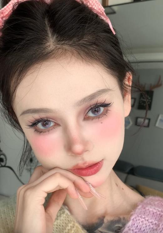 mimipark 半年抛 透光白桃&叙夏晚梦&樱落冰川 渐变 粉灰/粉紫/粉蓝 14.5mm 两片装  商品图11