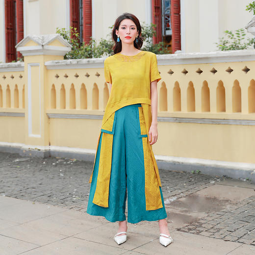 晴眉撞色阔腿裤 | 套装减龄时尚 商品图2