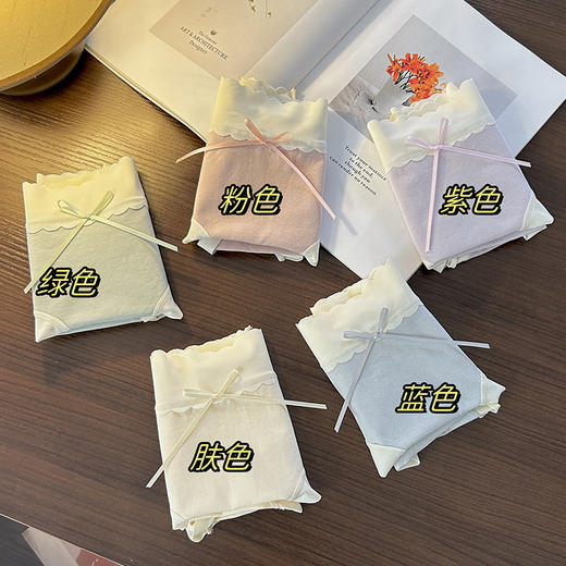 【超值5条装 柔软新疆棉~】女生全棉纯棉内裤女a类棉中腰抗菌纯棉裆女士大码内裤 商品图3