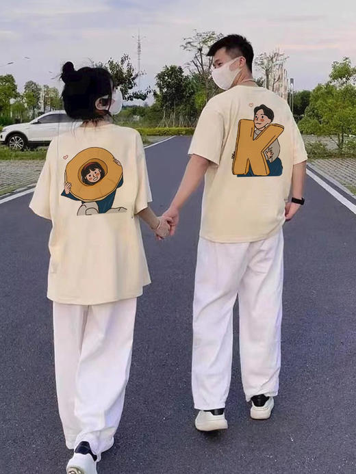 【大码情侣装】特别的ok短袖纯棉 夏季ins潮休闲T恤上衣 情人节 商品图2